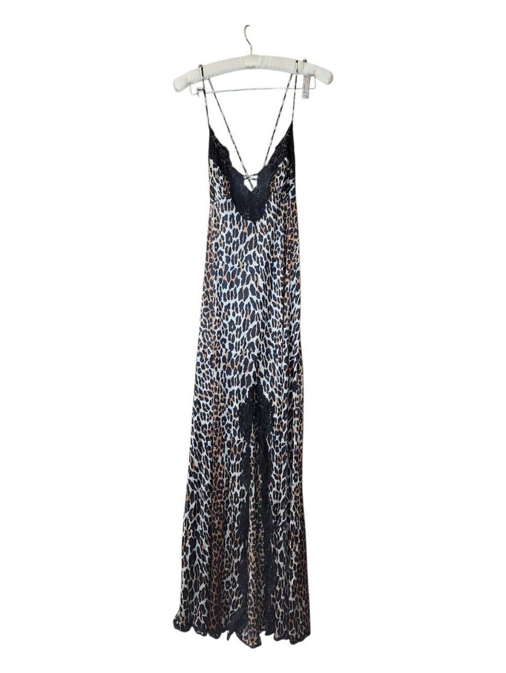 Vintage Vanity Fair Silky Animal Print Gown Slip Dress Exquisite Glam 34 S